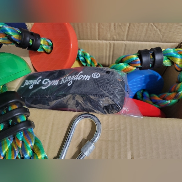 Rope Tree Swing with Platforms and Disc Seat Set Adjustable Saucer Kid Swing NEW - Picture 2 of 6